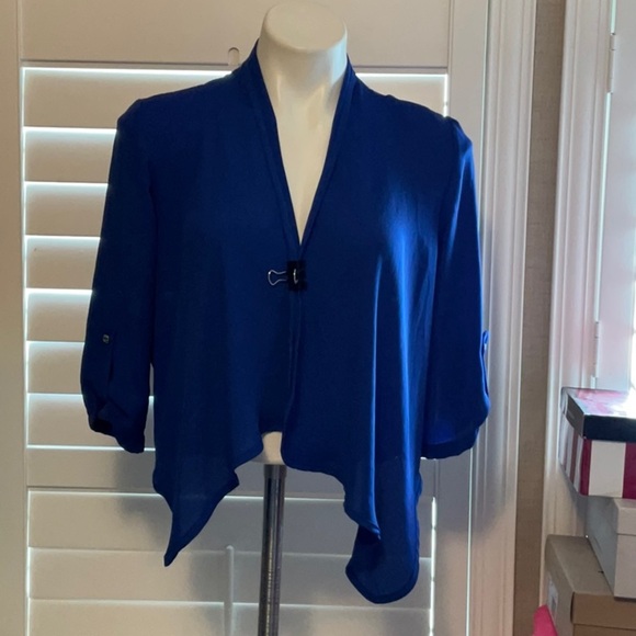 Elegant Blue Women's Blazer - Picture 1 of 7